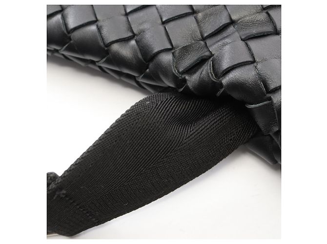 Borsa a Spalla Bottega Veneta Intrecciato Nero - vista 7