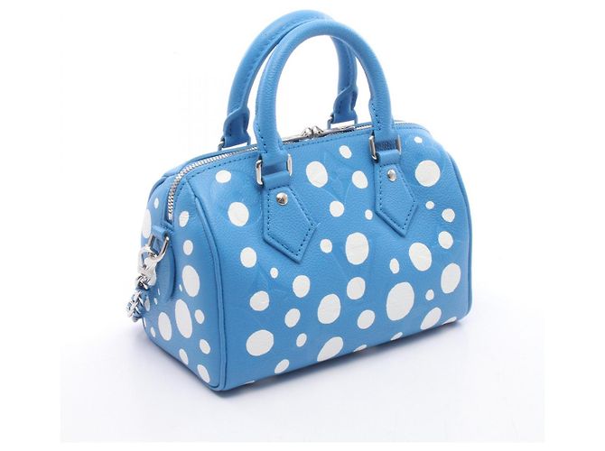 Borsa Louis Vuitton x Yayoi Kusama Speedy Bandoulière 20 Infinity Dot Bianco Blu - vista 2