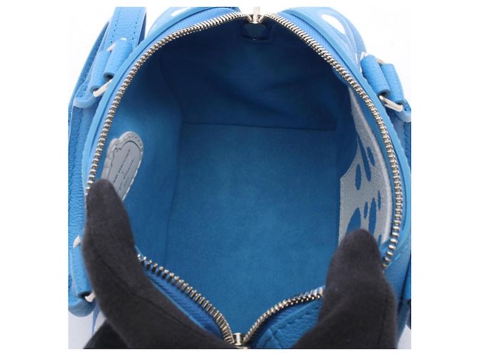 Borsa Louis Vuitton x Yayoi Kusama Speedy Bandoulière 20 Infinity Dot Bianco Blu - vista 3