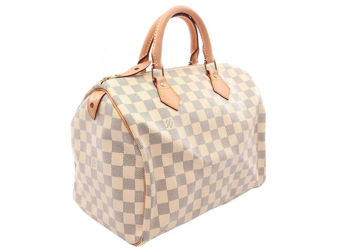 Bolsa Louis Vuitton Speedy 30 Damier Azur Branco - vista 2