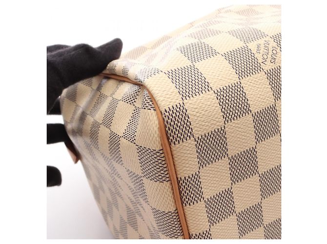 Bolsa Louis Vuitton Speedy 30 Damier Azur Branco - vista 7