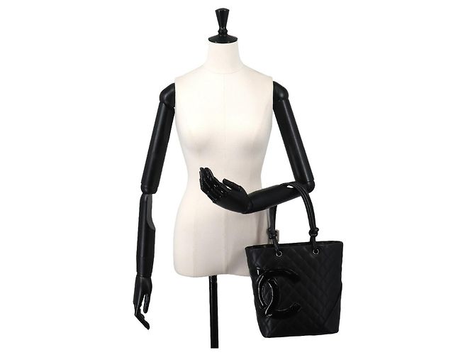Borsa Tote Chanel Cambon Line Medium Nero - vista 10