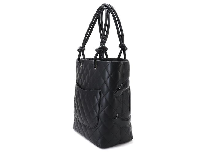 Borsa Tote Chanel Cambon Line Medium Nero - vista 3