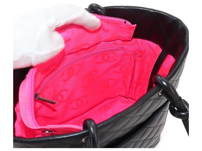Borsa Tote Chanel Cambon Line Medium Nero - vista 7