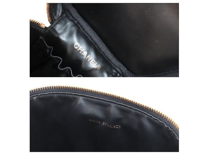 Vanity Beauty case Chanel in pelle di vitello martellata nera Nero - vista 8