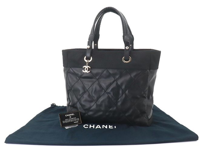 Borsa Tote Chanel Paris Biarritz MM Nero - vista 2