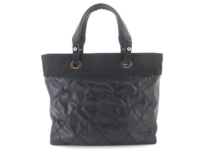 Borsa Tote Chanel Paris Biarritz MM Nero - vista 3