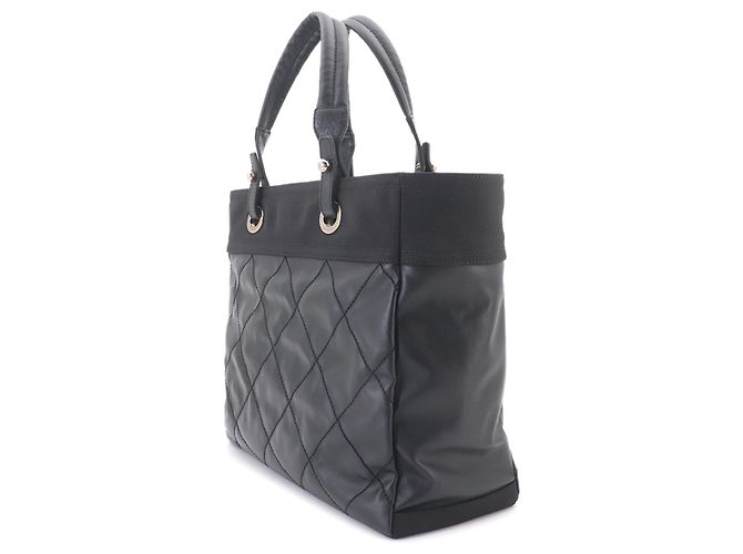 Borsa Tote Chanel Paris Biarritz MM Nero - vista 4