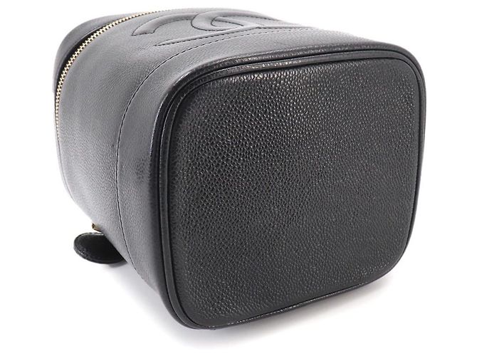 Borsa Vanity Chanel in pelle di vitello martellata nera Nero - vista 5