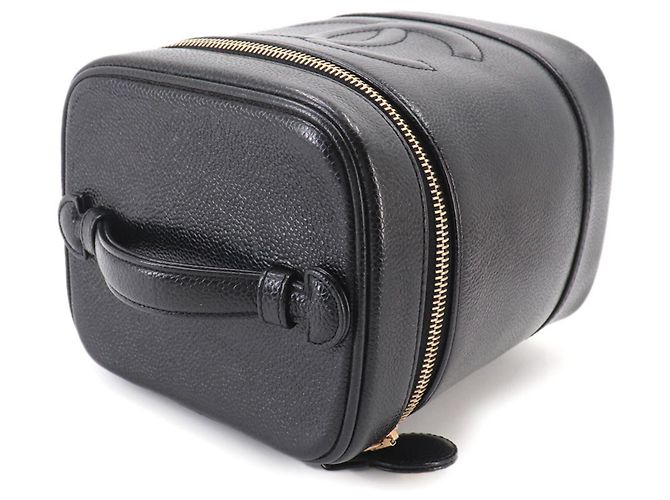 Borsa Vanity Chanel in pelle di vitello martellata nera Nero - vista 6