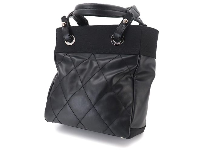 Borsa Tote Chanel Paris Biarritz PM Nero - vista 9