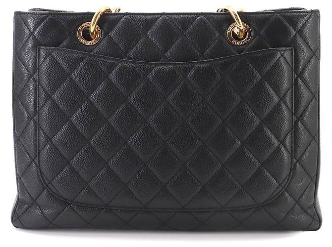 Borsa Tote Chanel Matelasse Grand Chain Nero - vista 2