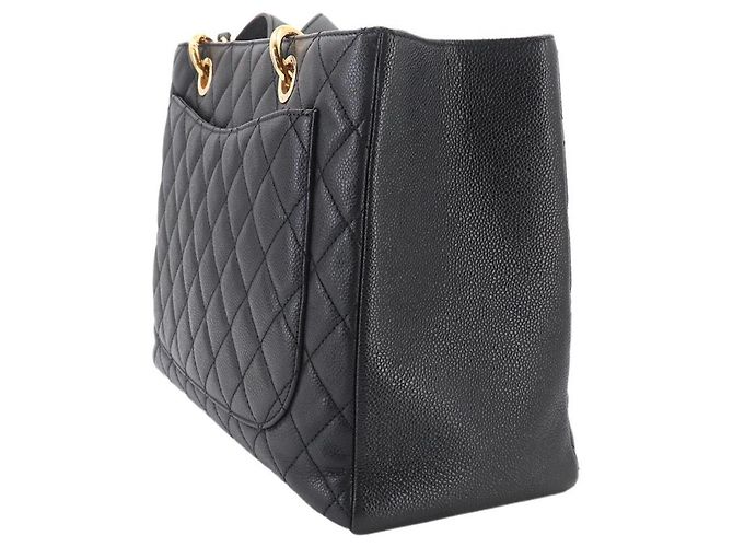Borsa Tote Chanel Matelasse Grand Chain Nero - vista 3
