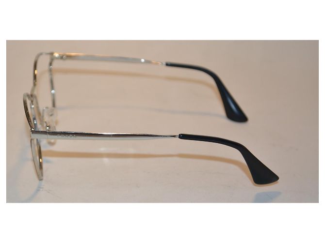 Lunettes de soleil Prada Noir Argenté - vue 3
