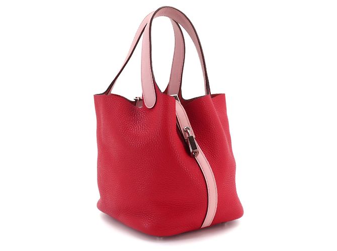 Autre Marque Borsa Piko Hermes Picotin Lock Touch 18 PM Rosso - vista 4