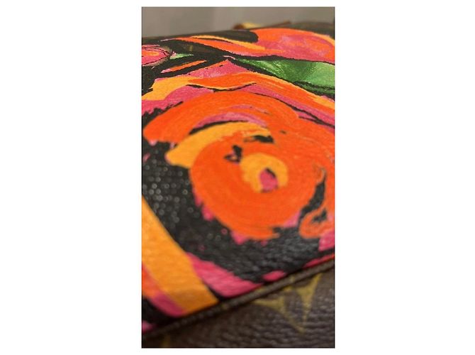 Borsa Louis Vuitton Neverfull MM Stephen Sprouse Marrone Rosa Multicolore - vista 5
