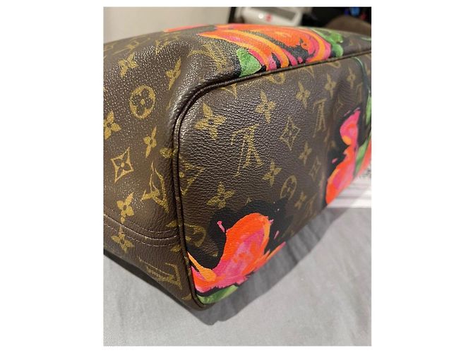 Borsa Louis Vuitton Neverfull MM Stephen Sprouse Marrone Rosa Multicolore - vista 6