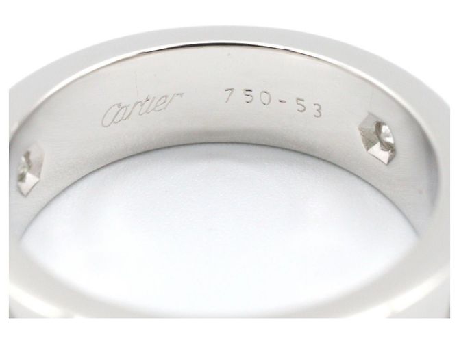 Anel Cartier Love 3PD - Aliança em ouro branco 18K com diamantes Prata - vista 4