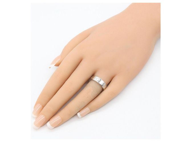 Anel Cartier Love 3PD - Aliança em ouro branco 18K com diamantes Prata - vista 7