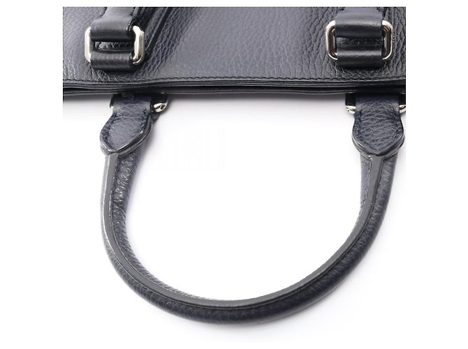 Gucci Navy Leder 2-Way Tote Bag Marineblau - Ansicht 6