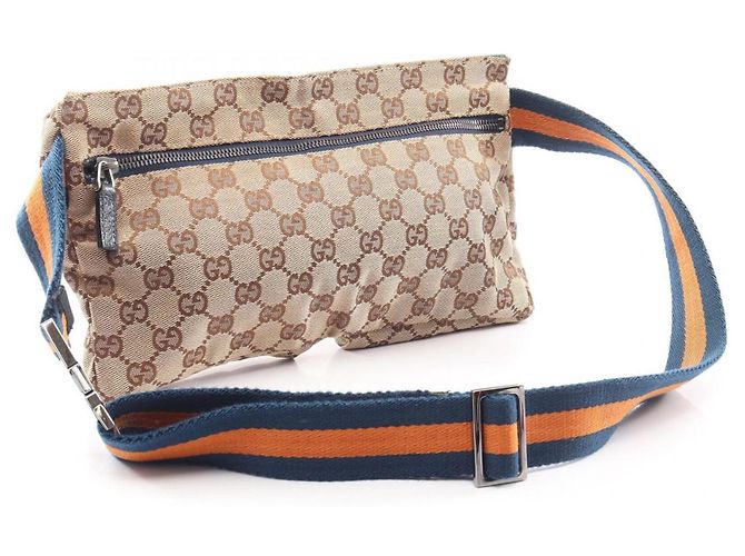 Marsupio Gucci GG Canvas Beige Verde Arancione - vista 2