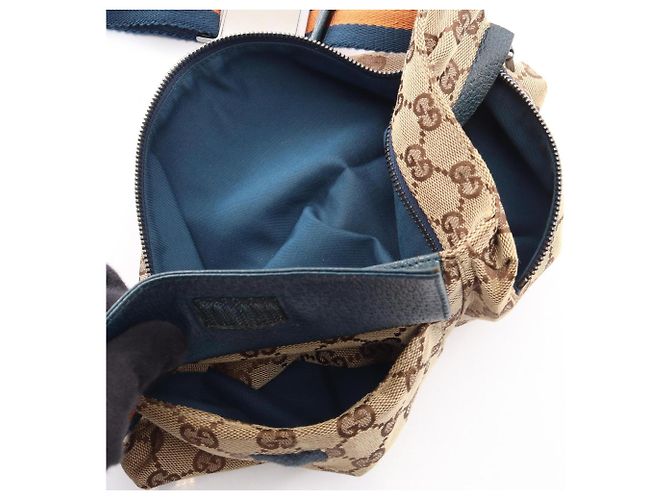 Marsupio Gucci GG Canvas Beige Verde Arancione - vista 3