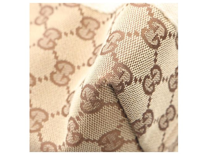 Borsa Tote Gucci GG Canvas Sherry Line Beige Arancione Crudo - vista 6