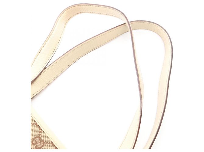 Borsa Tote Gucci GG Canvas Sherry Line Beige Arancione Crudo - vista 9