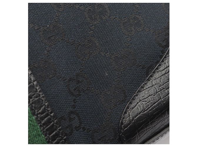Borsa Gucci GG Canvas Sherry Line Nero Multicolore - vista 7