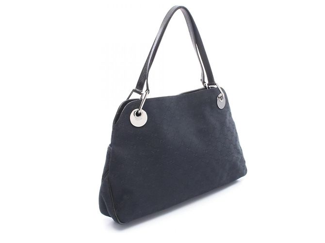 Borsa a Spalla Gucci GG Canvas Nero - vista 2