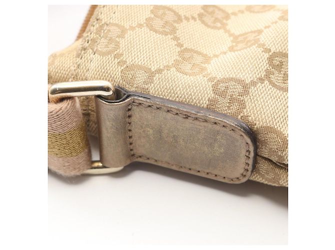 Borsa a tracolla Gucci GG Canvas beige - vista 6