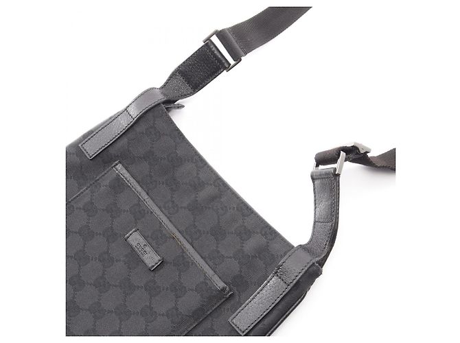 Borsa a Spalla Gucci GG Canvas Nero - vista 10