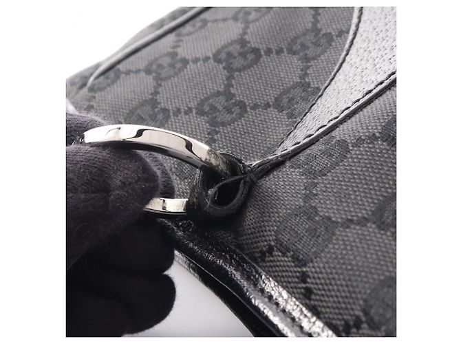 Borsa Gucci GG Canvas Nero - vista 8