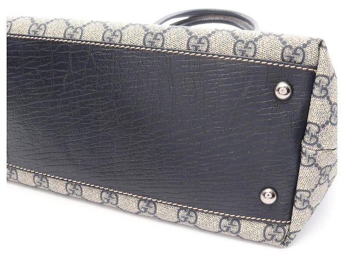 Borsa Tote Gucci GG Plus Beige Blu navy - vista 9