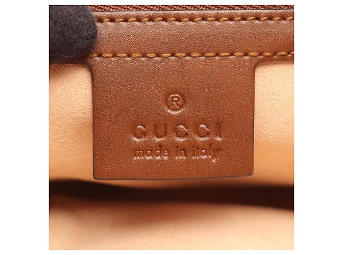 Borsa Tote 2-Way Gucci GG Supreme Marrone Beige - vista 4