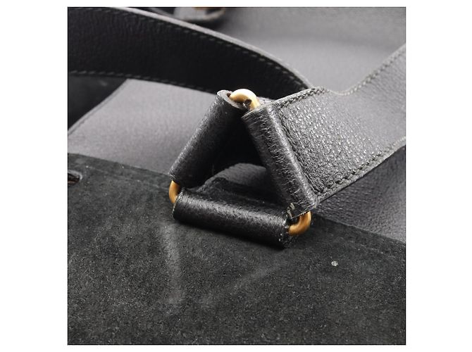 Zaino/Borsa a mano Gucci Bamboo Nero - vista 10