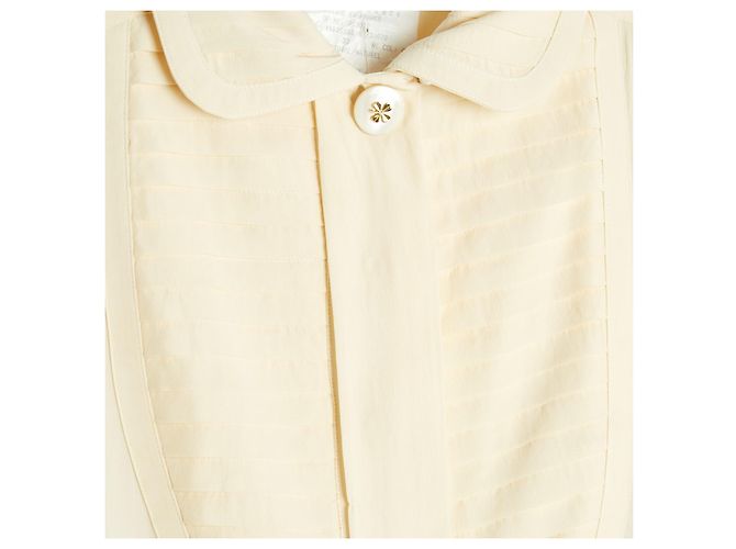 Chanel 1990 Completo Blusa e Gonna in Seta FR36 Ecru UK8 US4 6 Crudo - vista 3