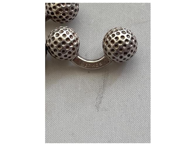 Set di gemelli e portachiavi Hermès in argento - vista 3
