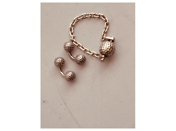 Set di gemelli e portachiavi Hermès in argento - vista 7