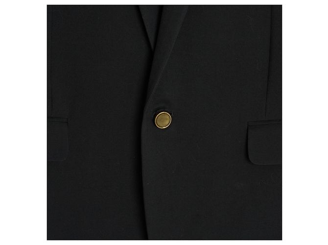 Saint Laurent 2016 Veste Blazer FR40 Slimane Wool Single Button Jacket UK12 US10 Negro - vista 3