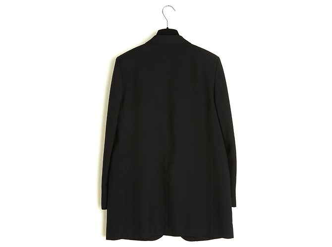 Saint Laurent 2016 Veste Blazer FR40 Slimane Wool Single Button Jacket UK12 US10 Negro - vista 5
