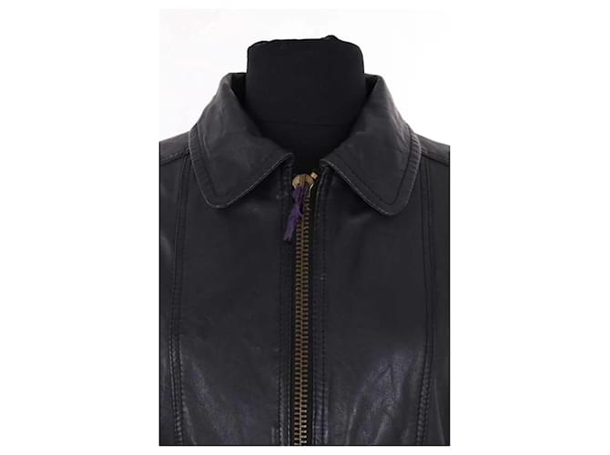 Sandro Lederjacke in Grau - Ansicht 2