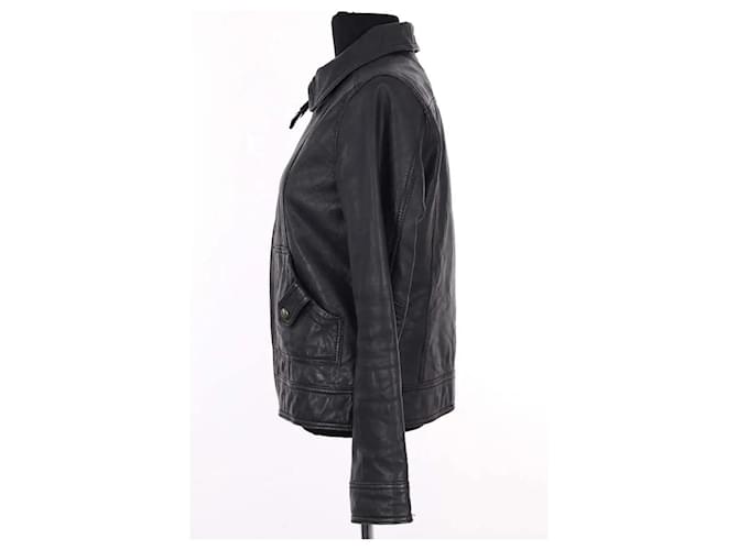 Sandro Lederjacke in Grau - Ansicht 3