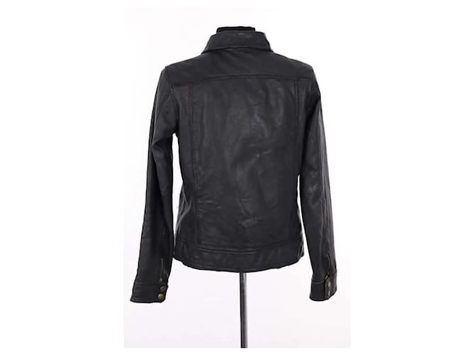 Sandro Lederjacke in Grau - Ansicht 4