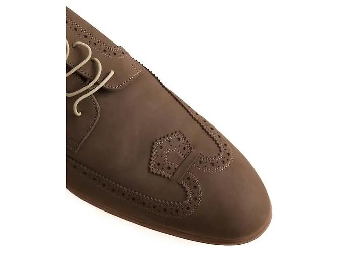 Scarpe con lacci Louis Vuitton in pelle kaki Cachi - vista 4