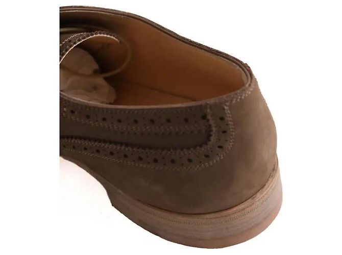 Scarpe con lacci Louis Vuitton in pelle kaki Cachi - vista 5