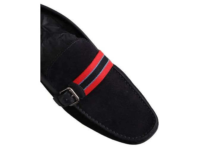 Mocassini Louis Vuitton Blu Navy Scamosciato Taglia 44 - vista 4