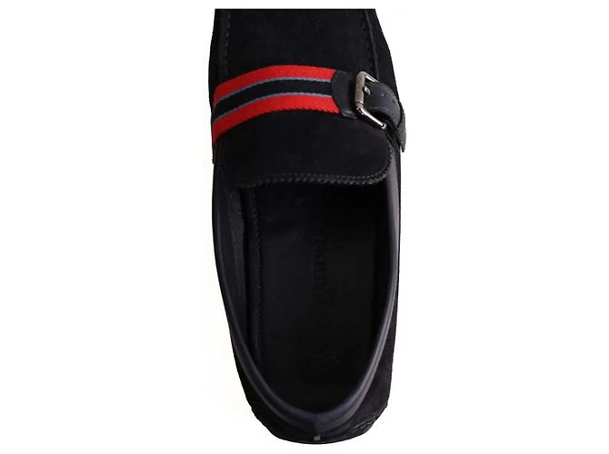 Mocassini Louis Vuitton Blu Navy Scamosciato Taglia 44 - vista 6
