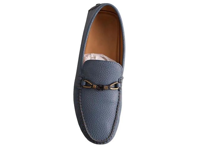 Mocassini Louis Vuitton in pelle blu - vista 6