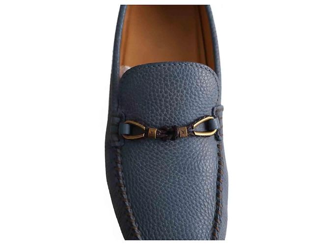 Mocassini Louis Vuitton in pelle blu - vista 7
